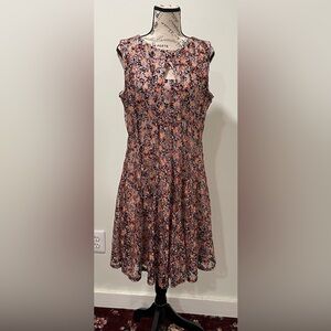 Elegant Floral Sleeveless Dress